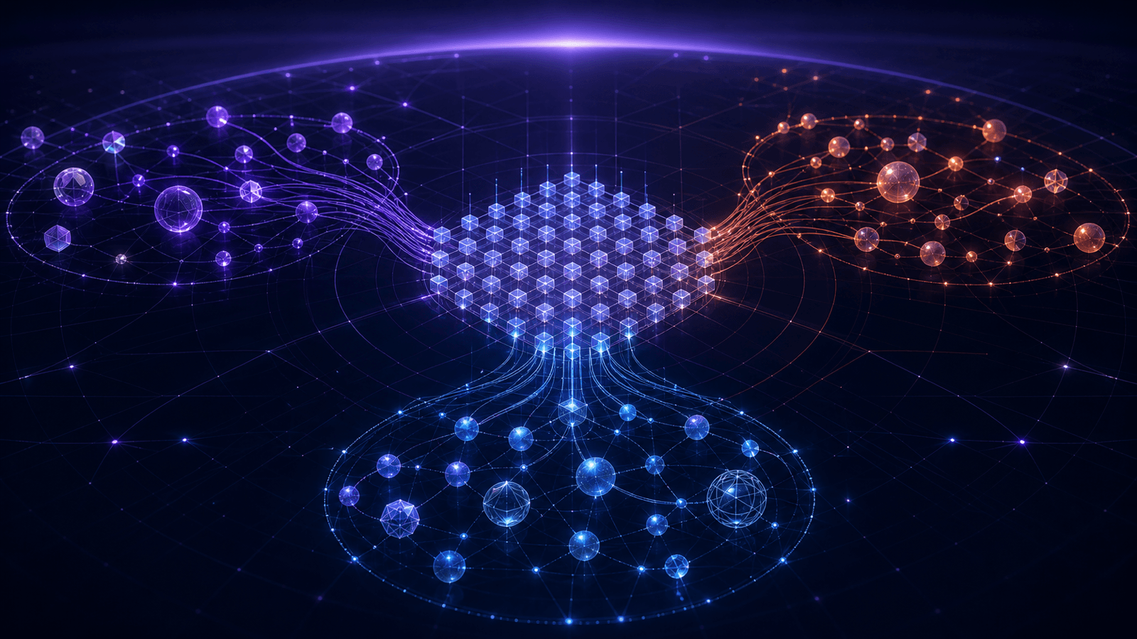 A structured metadata lattice flows into several curated discovery paths for MCP servers.